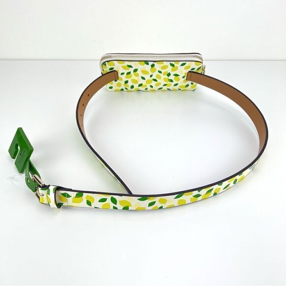 NWT KATE SPADE NEW YORK LEATHER LEMON PRINT FANNY PACK BELT BAG S/M - Picture 9 of 13